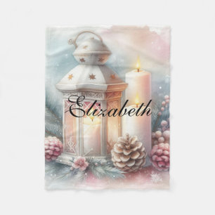 Vintage Weihnachtsklangen und Ornamente Fleecedecke