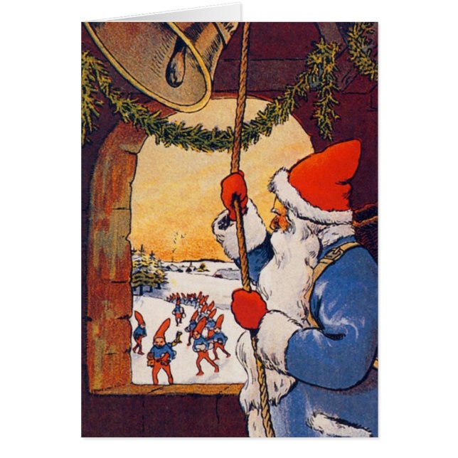 Vintage Weihnachtsklingkarte (Vorne)