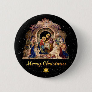 Vintage-Weihnachtsknopf Button