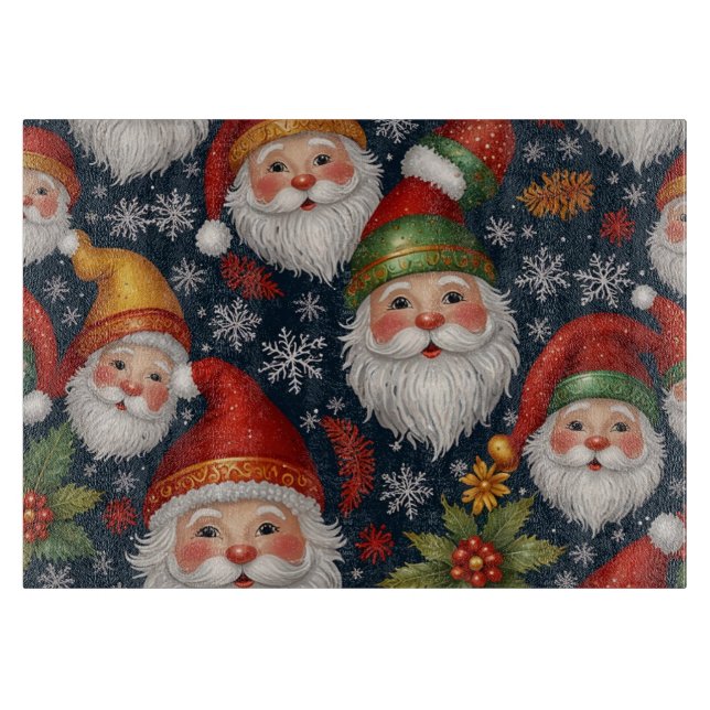Vintage Weihnachtskollektion Schneidebrett (Vorderseite)