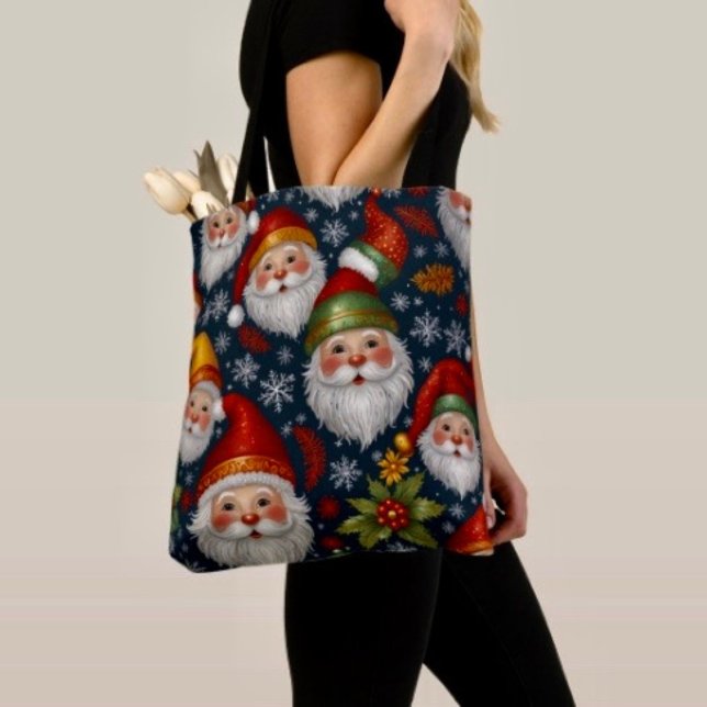 Vintage Weihnachtskollektion Tasche (Tote Bag — 100% polyester, black laminated lining 100% cotton web hand. Made in the USA.
)