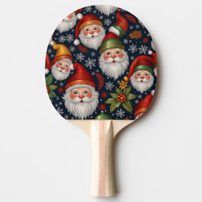 Vintage Weihnachtskollektion Tischtennis Schläger (Vorderseite)