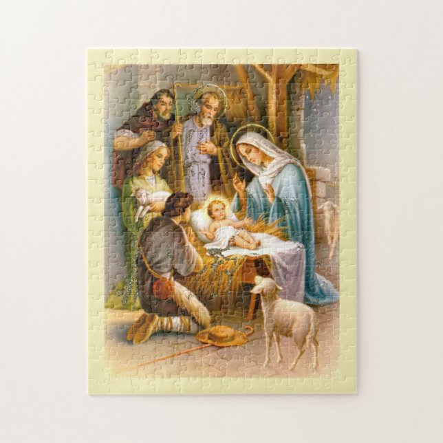 Vintage Weihnachtskrippe (Vertikal)
