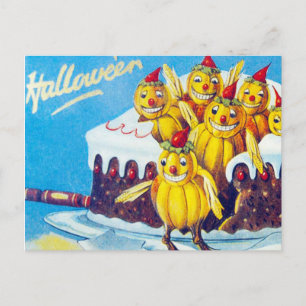Vintage Weihnachtskuchen Postkarte
