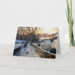 Vintage Weihnachtslandschaft Karte