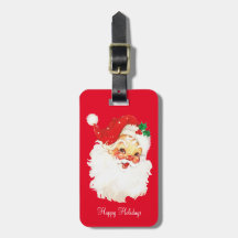 Vintage-Weihnachtsmann auf Rot