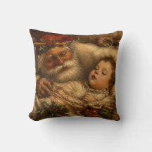 Vintage-Weihnachtsmann-Bettzeit-Weihnachtsölgemäld