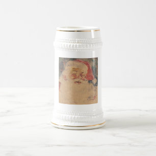 Vintage Weihnachtsmann Bierglas