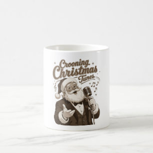 Vintage-Weihnachtsmann-Crooner-Weihnachtsschweißsh Kaffeetasse