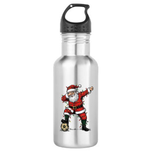 Vintage Weihnachtsmann Fußball Weihnachten Sportsh Edelstahlflasche
