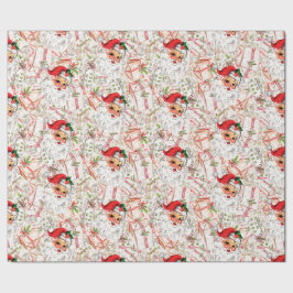 Vintage-Weihnachtsmann-Geschenkpapier Geschenkpapier