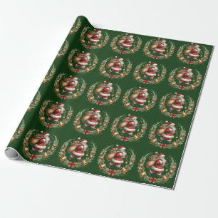 Vintage-Weihnachtsmann-Geschenkpapier Geschenkpapier