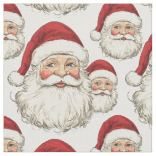 Vintage-Weihnachtsmann-Gesicht Weiße Stoff