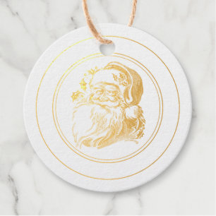 Vintage-Weihnachtsmann-Gesichtssiegel der Zustimmu Geschenkanhänger