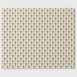 Vintage-Weihnachtsmann-Golf-Geschenkpapier Geschenkpapier
