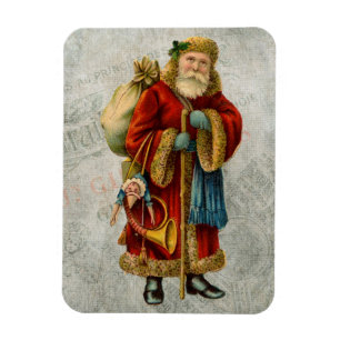 Vintage Weihnachtsmann im Stil des Vaters Christma Magnet