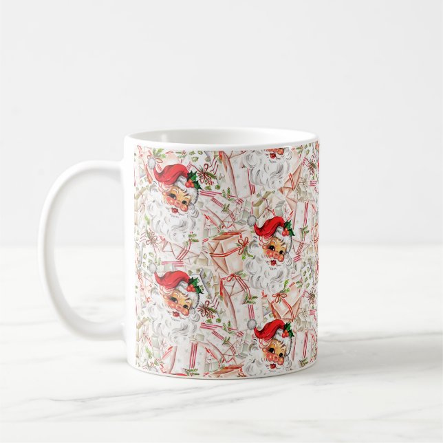 Vintage-Weihnachtsmann-Kaffeetasse Kaffeetasse (Links)
