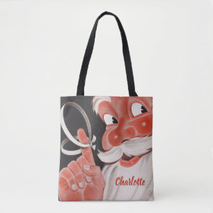Vintage Weihnachtsmann mit Erinnerungsfaden am Fin Tasche