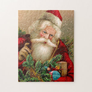 Vintage Weihnachtsmann mit Geschenken