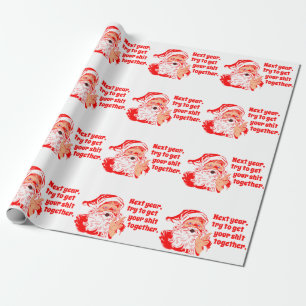 Vintage Weihnachtsmann, Nächstes Jahr Geschenkpapier