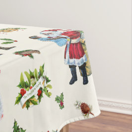 Vintage-Weihnachtsmann personalisiertes Weihnachte Tischdecke