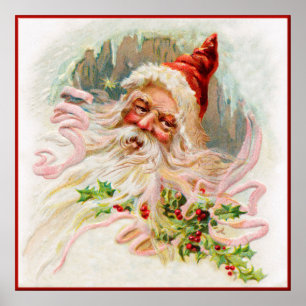 VINTAGE WEIHNACHTSMANN POSTER