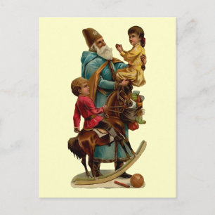 Vintage-Weihnachtsmann-Postkarte Feiertagspostkarte