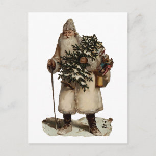 Vintage-Weihnachtsmann-Postkarte Feiertagspostkarte