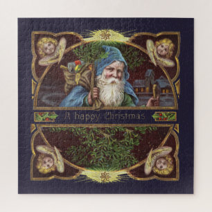 Vintage Weihnachtsmann und Engel
