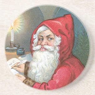 Vintage-Weihnachtsmann-Untersetzer Getränkeuntersetzer