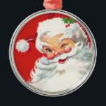 Vintage Weihnachtsmann-Verzierung Silbernes Ornament<br><div class="desc">Schöne viktorianische Weihnachtsverzierungen für Ihre Feiertagsdekorationen! Einfach,  die Rückseite mit einer dauerhaften Markierung besonders anzufertigen. Alte Welt Sankt und Feiertagsverzierungen für Ihren Baum. Diese sind persönlich FANTASTISCH! Sie sind traurig,  dass Sie nur ein bestellten! Sie wollen,  um ihn zu behalten sich und ihn nicht weg zu geben.</div>