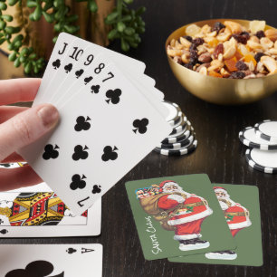 Vintage Weihnachtsmann, viktorianischer Weihnachte Spielkarten