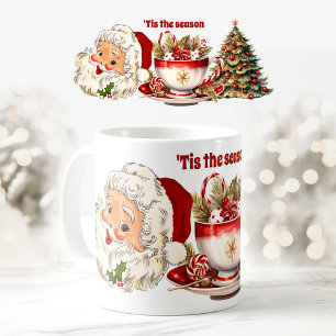 Vintage-Weihnachtsmann-Weihnachten-Elegante-hübsch Kaffeetasse