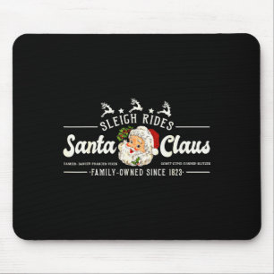 Vintage Weihnachtsmann Weihnachts-Schlittenfahrten Mousepad