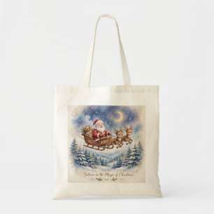 Vintage-Weihnachtsmann-Weihnachts-Tragetasche Tragetasche