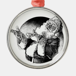 Vintage-Weihnachtsmann-Weihnachtsbaumschmuck Ornament Aus Metall