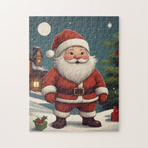 Vintage-Weihnachtsmann-Weihnachtsillustration