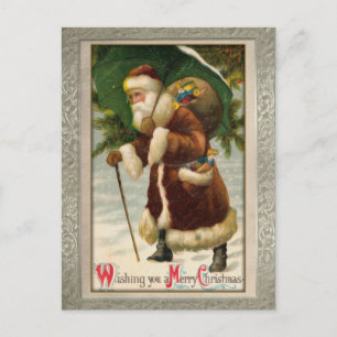 Vintage Weihnachtsmann Weihnachtspostkarte Feiertagspostkarte