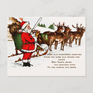 Vintage-Weihnachtsmann-Weihnachtspostkarte Postkarte