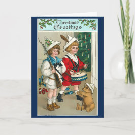 Vintage Weihnachtsmeldung der 40er Jahre Karte