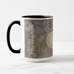 Vintage-Weihnachtsmotiv mit Keksen und Kaffee Tasse