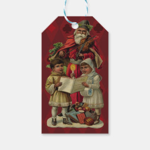 Vintage Weihnachtsmusik Geschenkanhänger