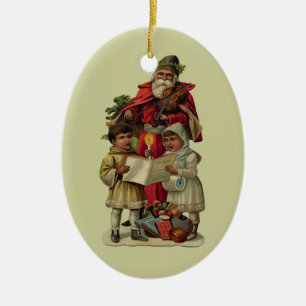 Vintage Weihnachtsmusik Keramikornament
