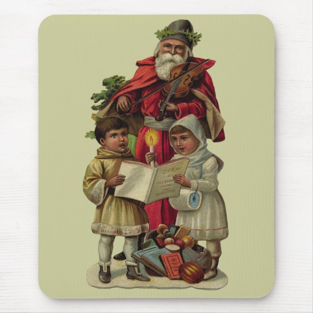 Vintage Weihnachtsmusik Mousepad (Vorne)
