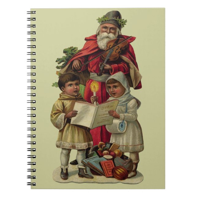 Vintage Weihnachtsmusik Notizblock (Vorderseite)