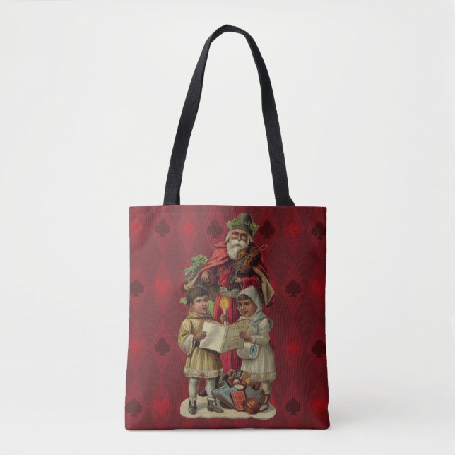 Vintage Weihnachtsmusik Tasche (Vorderseite)