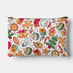 Vintage-Weihnachtsmuster, Frohes Neues Jahr       Zubehörtasche