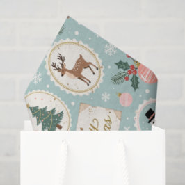Vintage-Weihnachtsmuster-Wrap-Papier Seidenpapier