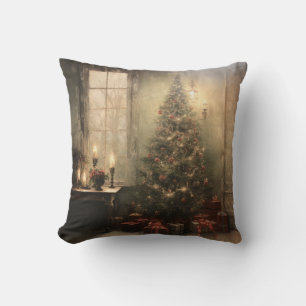 Vintage Weihnachtsnachtswirbel Kissen