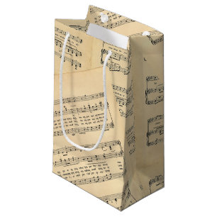 Vintage-Weihnachtsnoten-Geschenktüte Kleine Geschenktüte